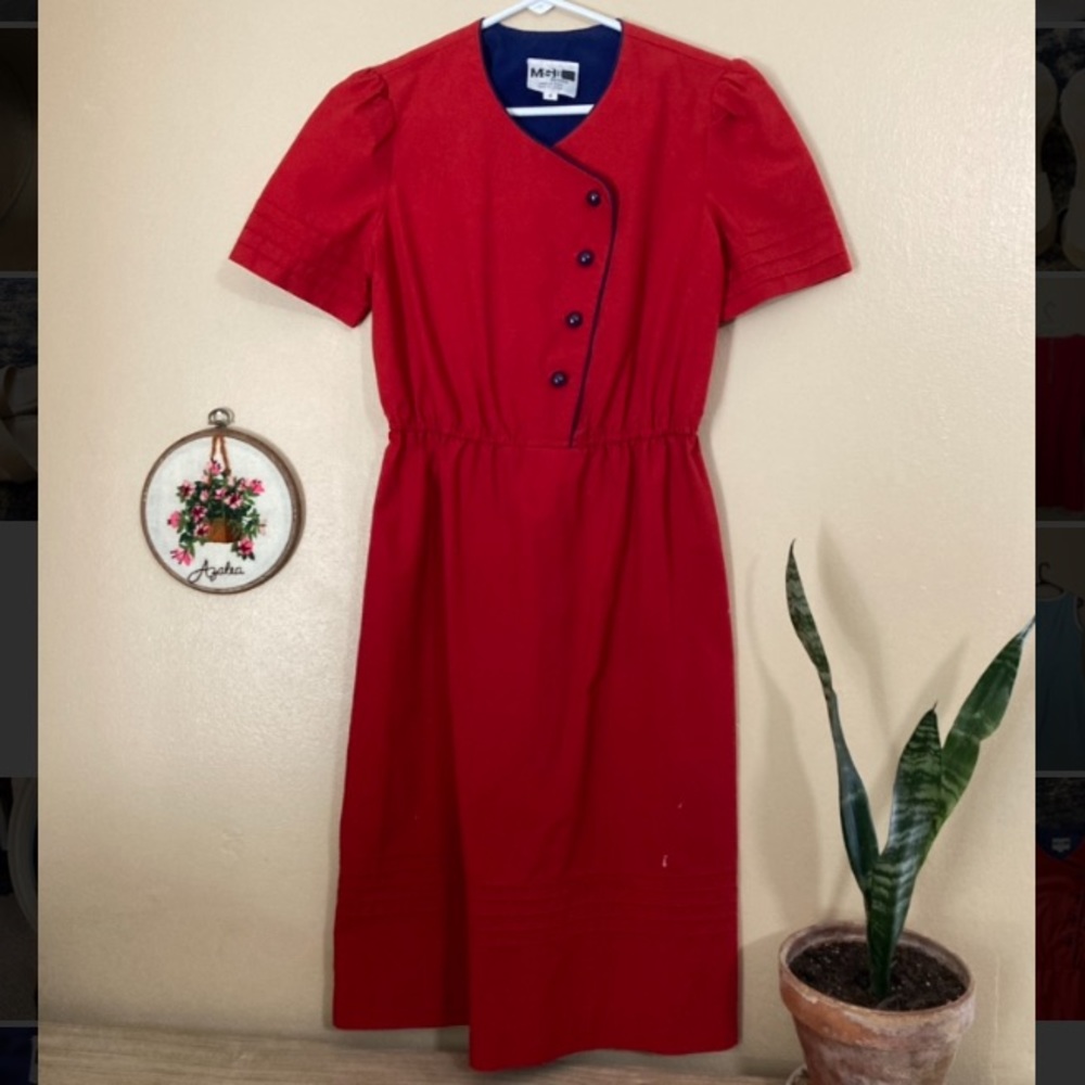 Vintage MSii Petites Red Dress